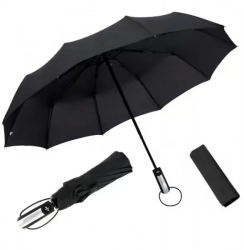 Skládací automatický deštník  černý