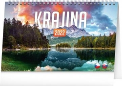 Kalendář 2022 stolní: Krajina CZ/SK, 23,1 × 14,5 cm