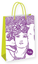 Dárková taška Alfons Mucha – Amethyst, Fresh Collection, velká 