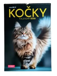 Nástěnný kalendář 2026 Kočky A3
