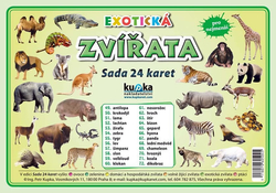 Exotická zvířata - Sada 24 karet 