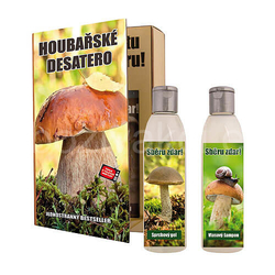 Kosmetická sada kniha pro houbaře – gel 200 ml a šampon 200 ml