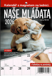 Nástěnný kalendář 2026 s magnetem Naše mláďata