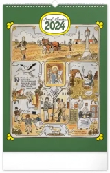 Nástěnný kalendář Josef Lada – Měsíce 2024, 33 × 46 cm