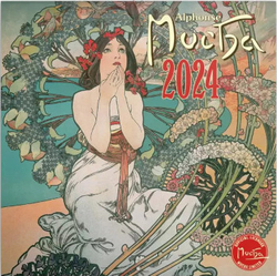 Poznámkový kalendář Alfons Mucha 2024, 30 × 30 cm 