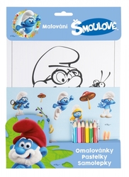ŠMOULOVÉ-Omalovánky, pastelky