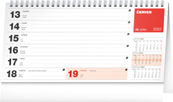 Stolní kalendář Plánovací řádkový 2022, 25 × 12,5 cm 