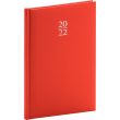 Týdenní diář Capys 2022, červený, 15 × 21 cm