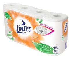 Toaletní papír Linteo 8ks bílý 3-vrstvý 15m