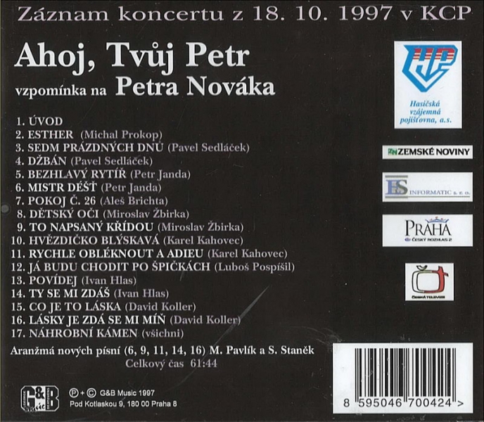 CD Ahoj, Tvůj Petr - vzpomínka na Petra Nováka