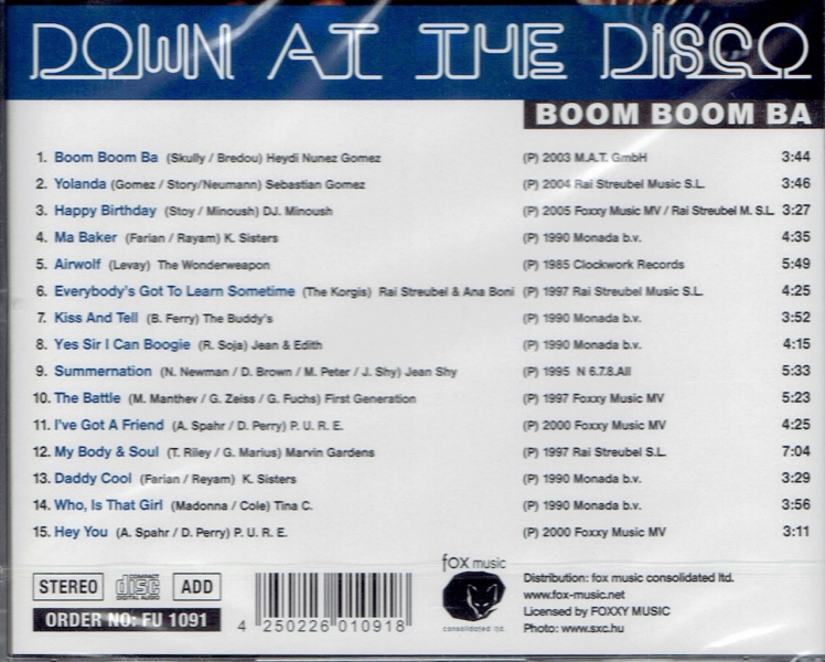 CD Down at the Disco